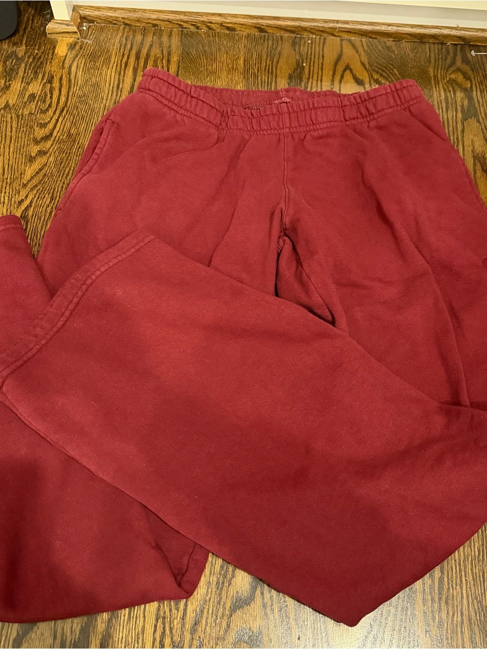 Brandy Melville Wide Leg Pants in Deep Red